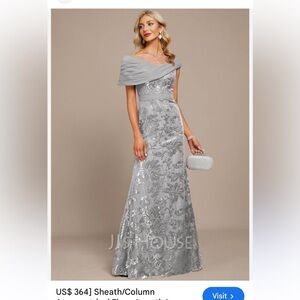 JJs House One Shoulder Silver Dress